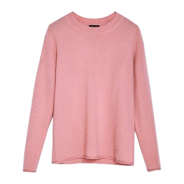 Massimo Dutti Rose Pink Cashmere Crew Neck Sweater