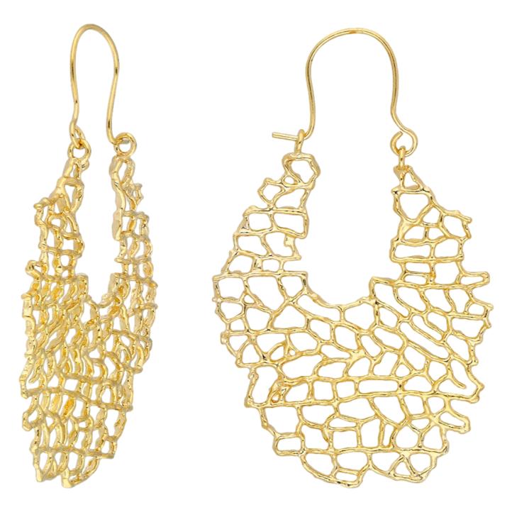 Nadia Irena Maya Gold Statement Hoop Earrings