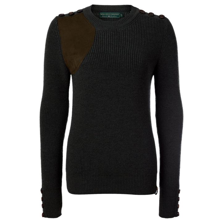 Holland Cooper Country Crew Neck Sweater in Forest Green