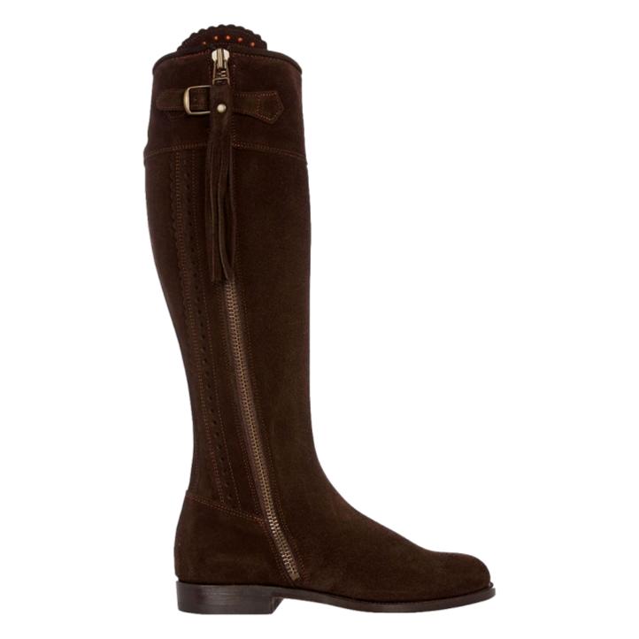 Really Wild Spanish Boots in Chocolate Suede