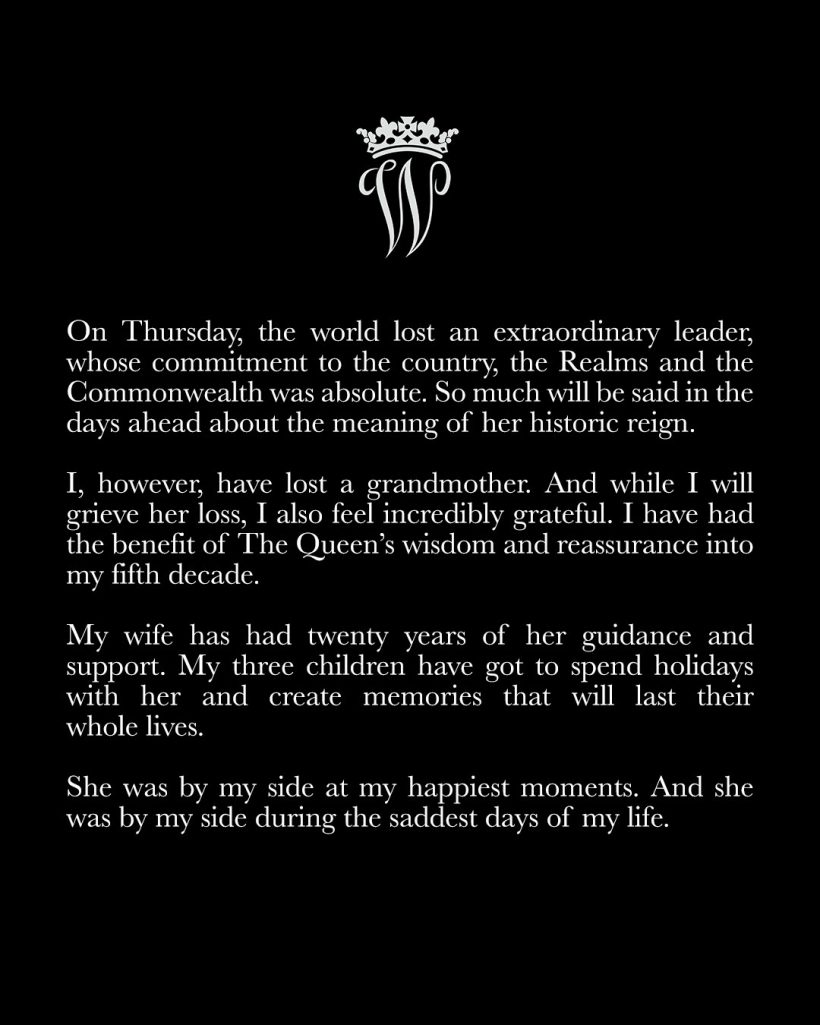 William's announcement 