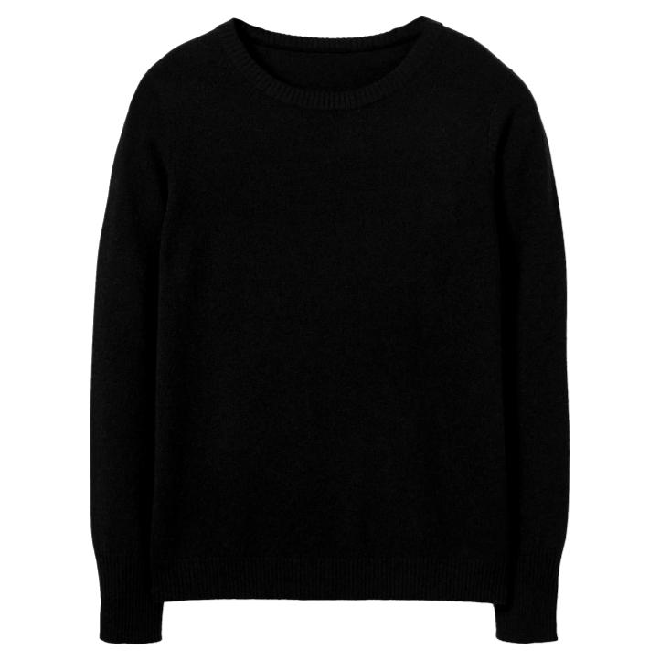 Boden Cashmere Crew Neck Jumper in Black