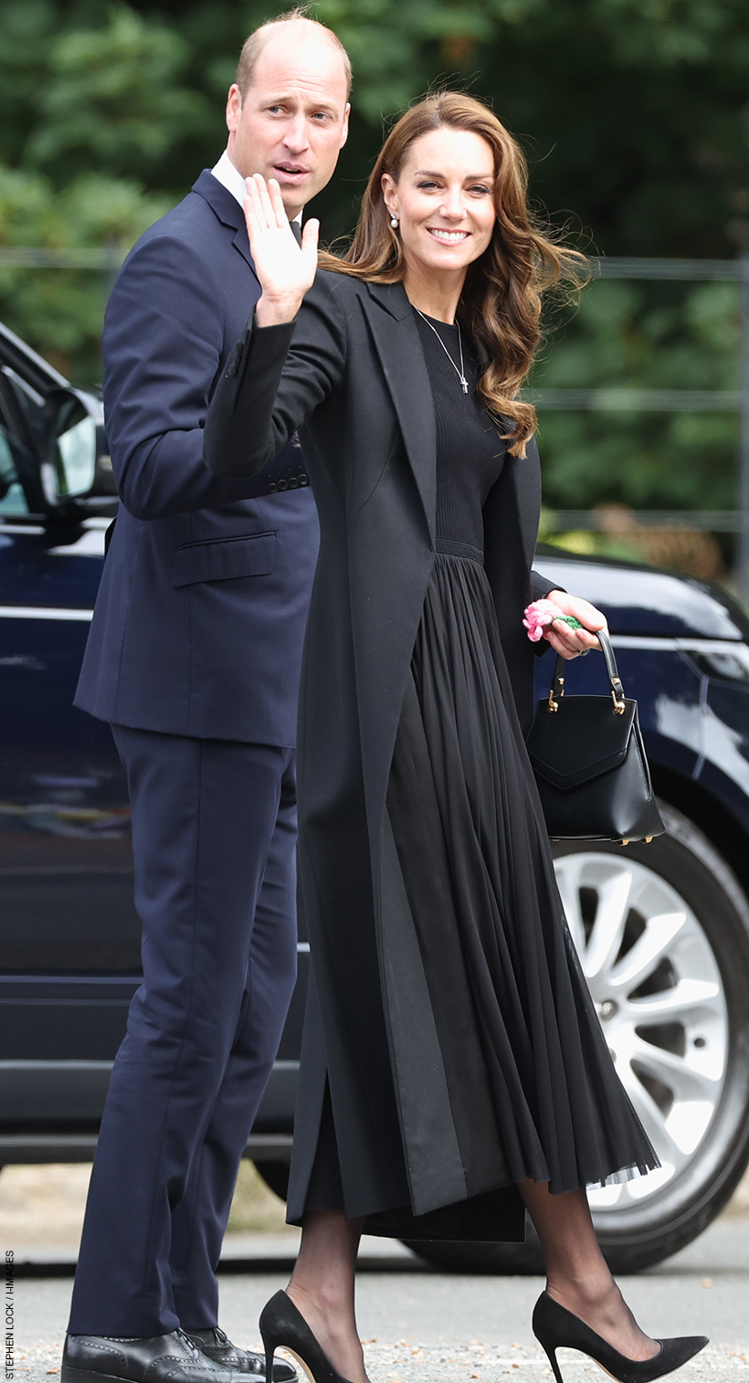 The Prince and Princess of Wales view tributes to the Queen in Sandringham