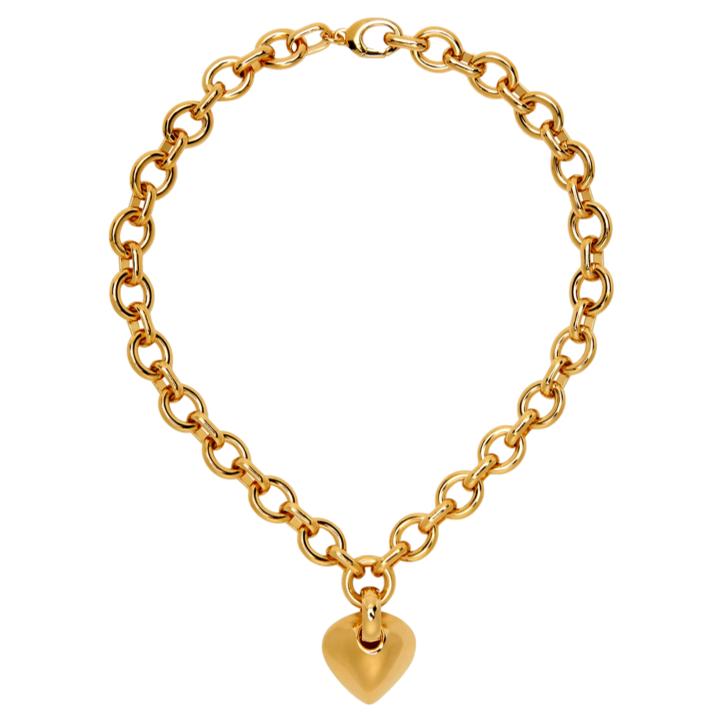 Laura Lombardi Heart Pendant Gold Chain Luisa Necklace