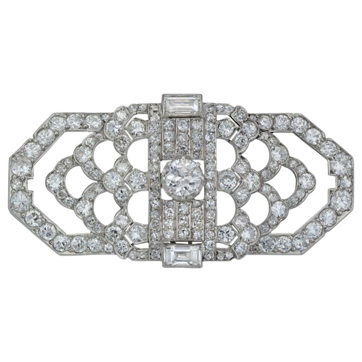 Bentley & Skinner Art Deco Diamond Set Brooch