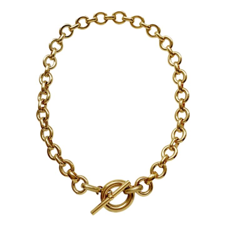 Laura Lombardi Portrait 14kt gold-plated chain necklace