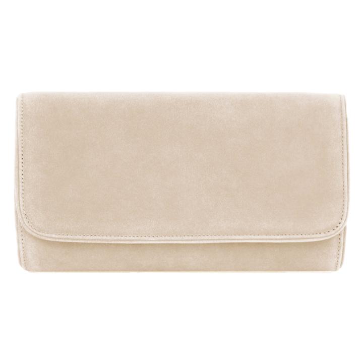 Emmy London Natasha Clutch in Blush Suede