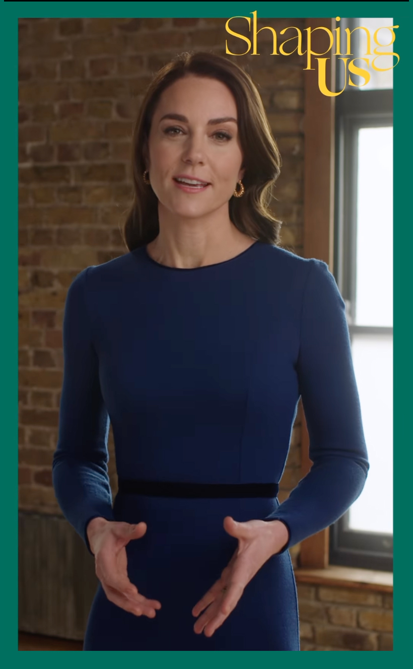 Kate Middleton rewears blue Jenny Packham dress in new video for Shaping Us campaign