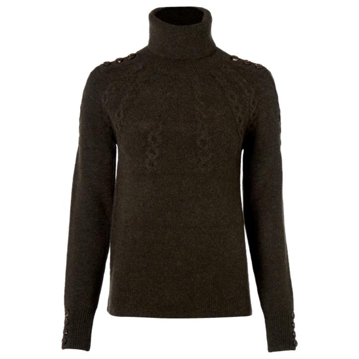Holland Cooper Astoria Roll Neck Knit in Fern Green