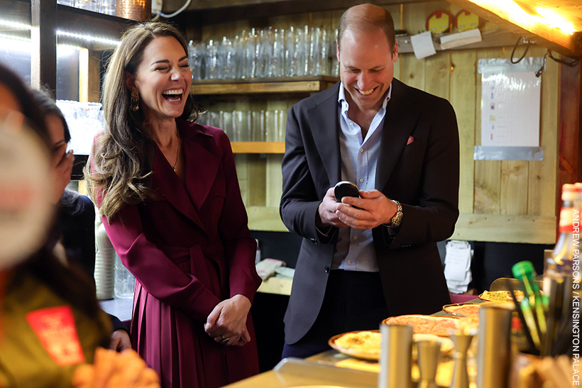 The Princess is in hysterics at her husband who has just finished his phone call with a poor unsuspecting customer.