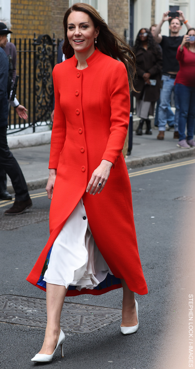 Kate Middleton remixes red & white items from her wardrobe for pub visit ahead of this weekend’s coronation