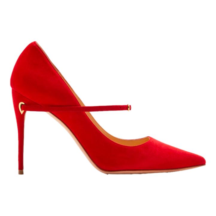 Jennifer Chamandi Lorenzo 105 Pumps in Red Suede