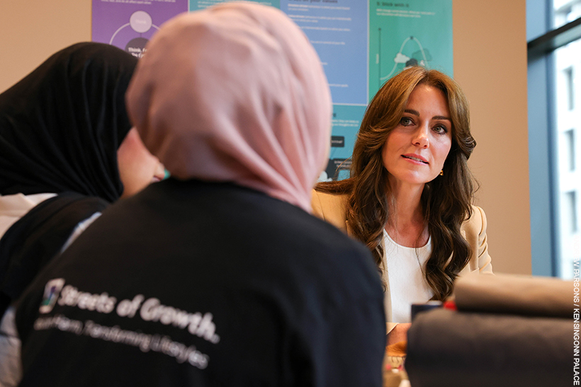 Kate Middleton chats with Streets of Growth workers