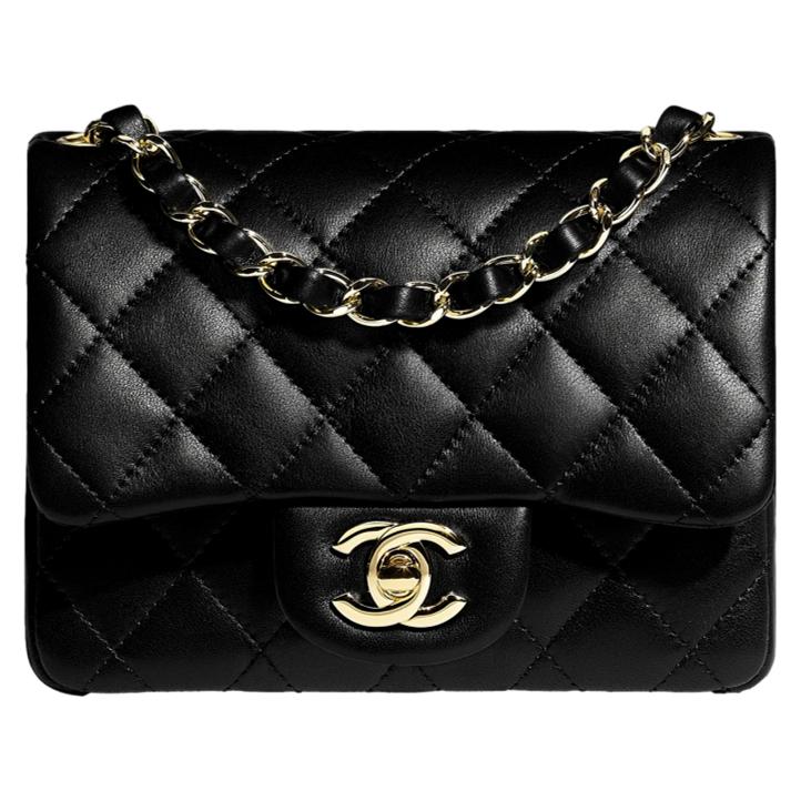 Chanel Mini Flap Bag in Black Lambskin