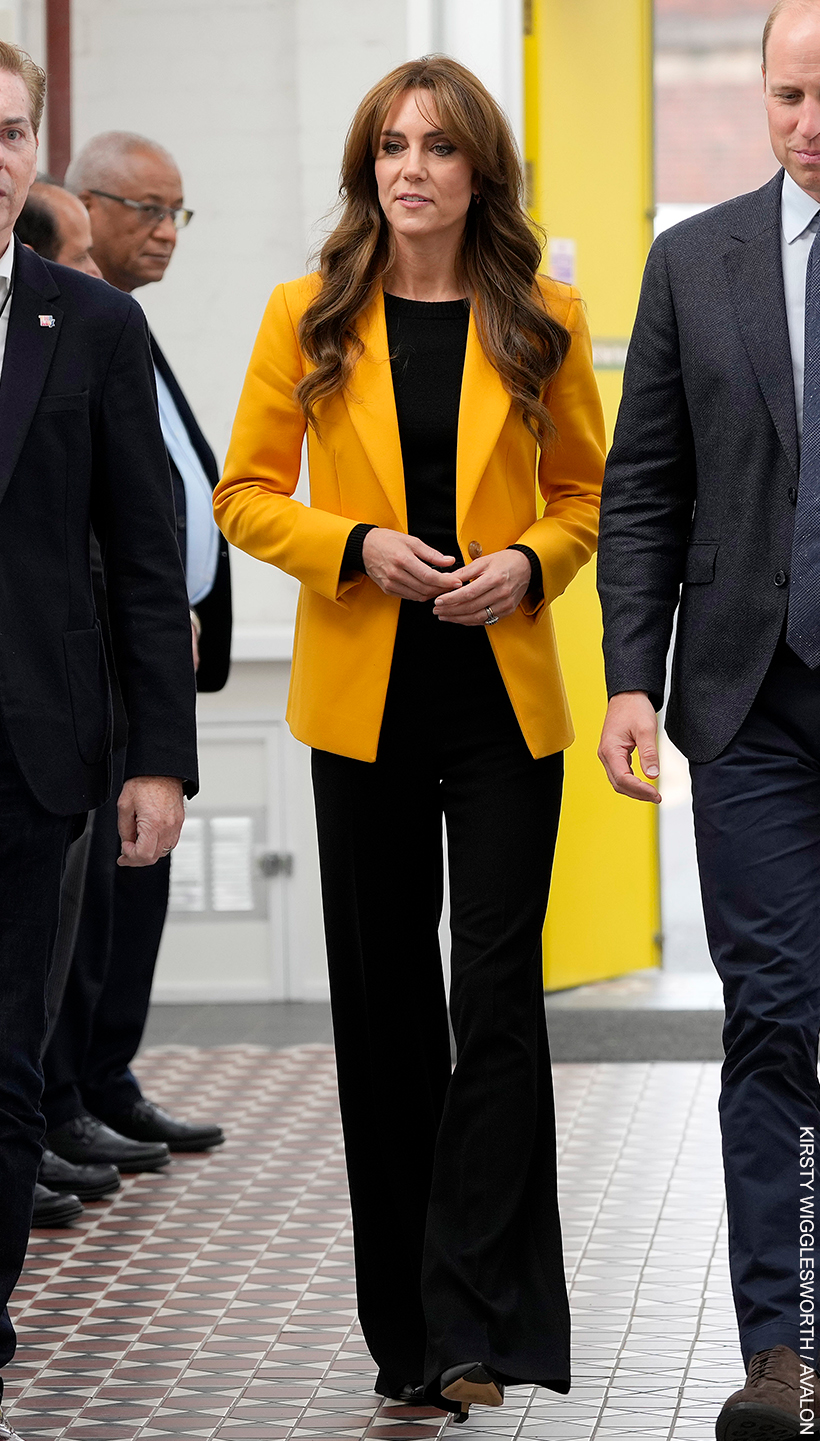 Kate Middleton Brightens Birmingham with a Bold Yellow Blazer on World Mental Health Day