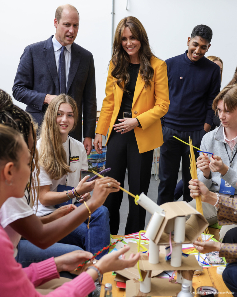 10/10/2023. Their Royal Highnesses, together with The Royal Foundation and in partnership with The Mix and with the support of BBC Radio 1, hosted a forum for young people today – which is World Mental Health Day – at Factory Works in Birmingham. Exploring our Emotional Worlds focussed on the importance of understanding our emotions and building positive relationships as the bedrock of our mental wellbeing. Picture by Andrew Parsons / Kensington Palace