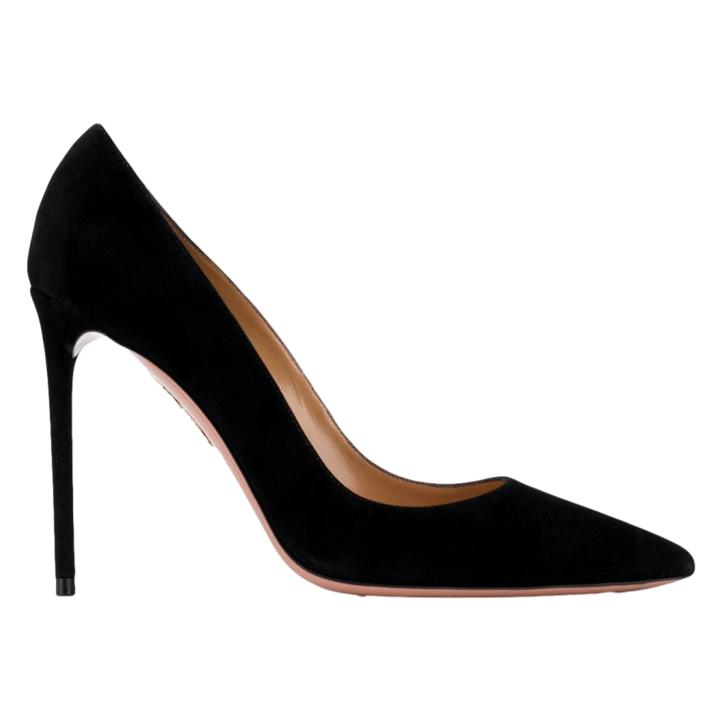 Aquazzura 'Purist 105' Pump in Black Suede