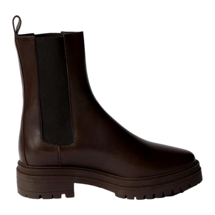 Ba&sh ‘Coda’ Leather Chelsea Boots in Chocolate Brown