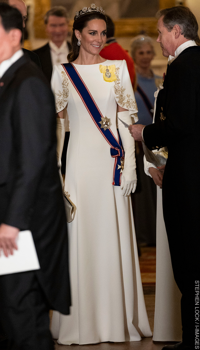 Kate Middleton Wowed in Jenny Packham and the Strathmore Rose Tiara at the South Korean State Banquet