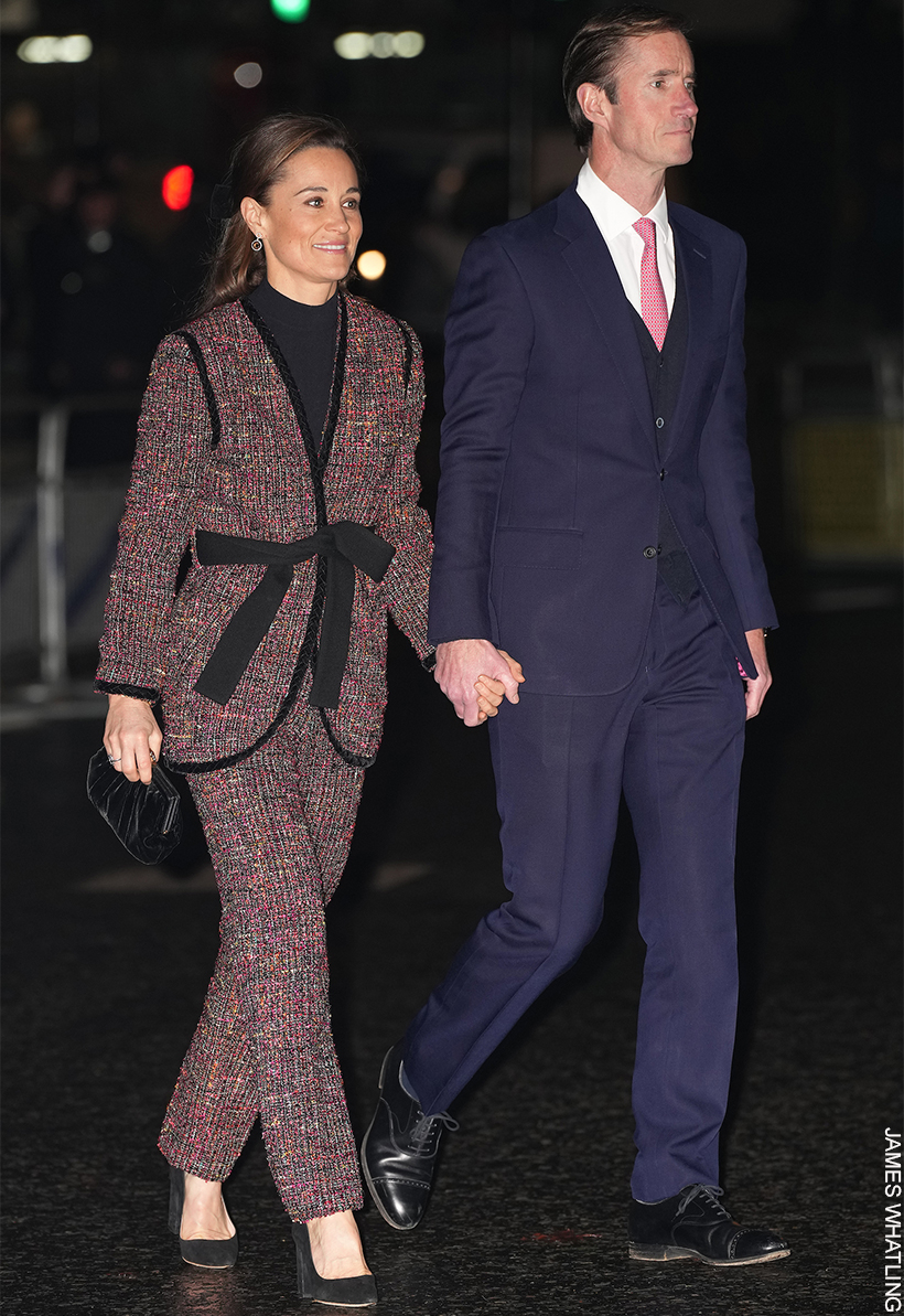 Pippa Middleton and James Matthews, attending the 2023 Together at Christmas Carol concert