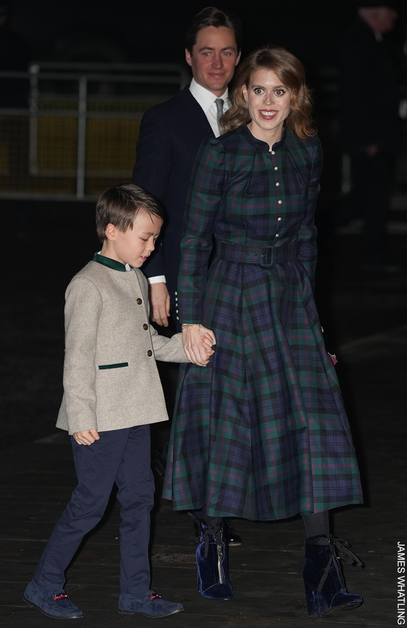 Princess Beatrice, her husband Edo and stepson Christopher attend 2023 Together at Christmas Carol concert