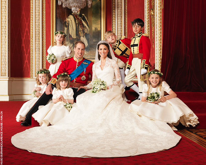 Another official wedding photo from William and Kate's big day. The Princess's bridal gown is on full display.