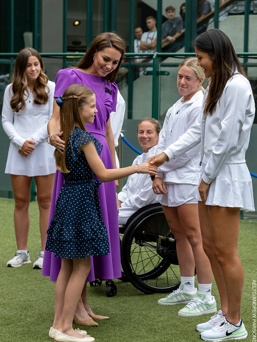Kate Middleton meeting staff at Wimbledon