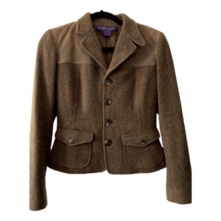 Ralph Lauren ‘Purple Label’ Wool Jacket in Olive/Brown