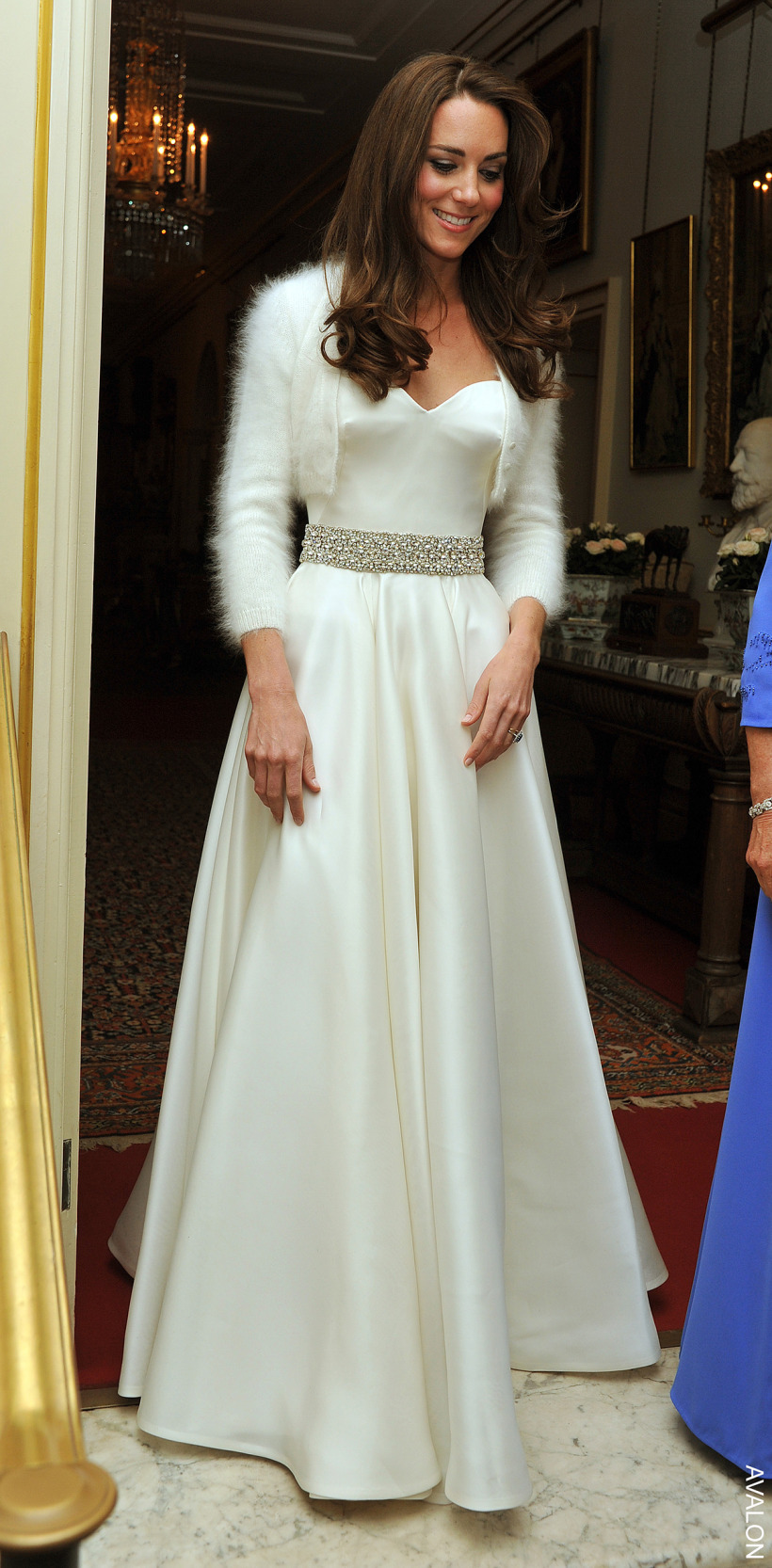 The Princess wore a second wedding dress for her evening reception