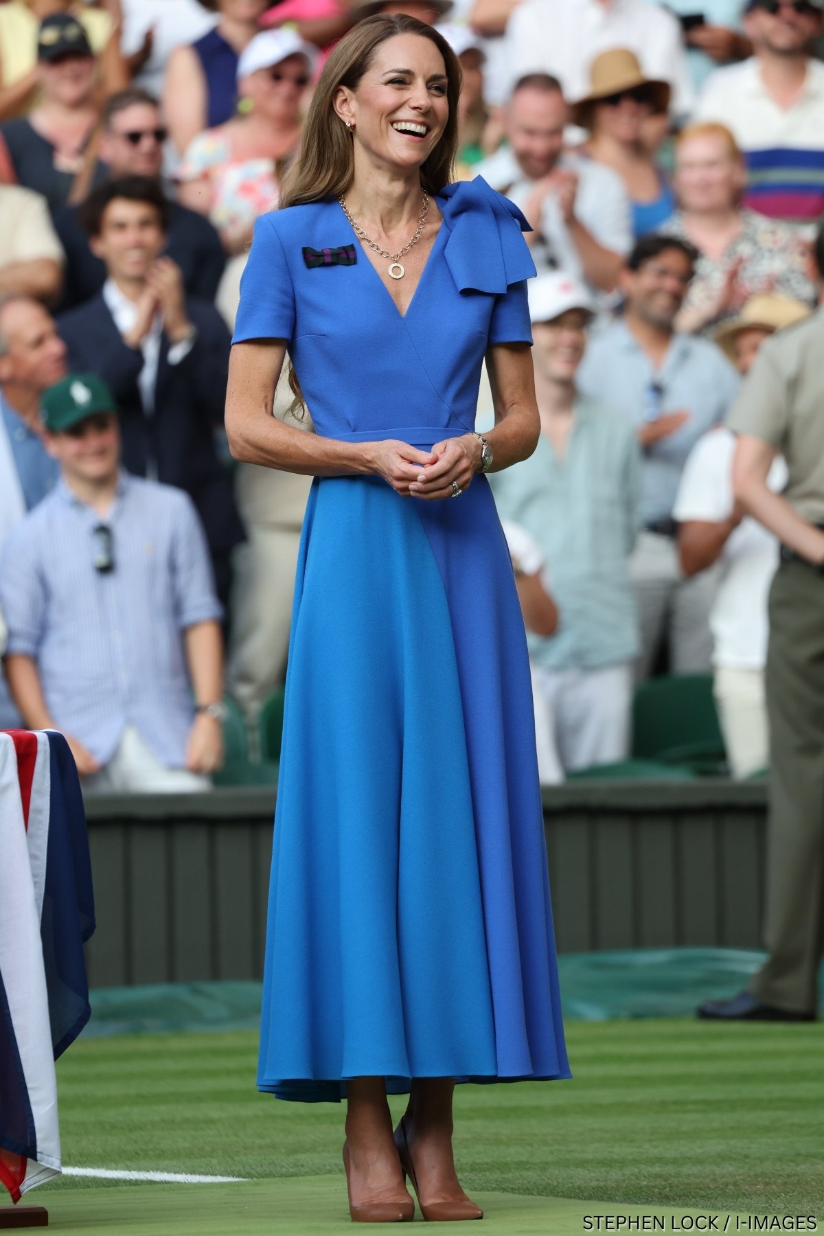Kate Middleton in cobalt blue dress for 2025 Wimbledon Men’s Final