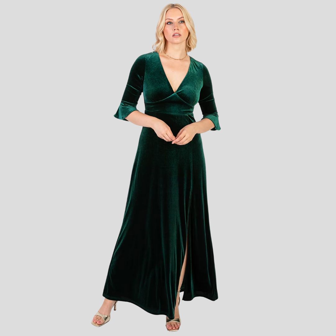 Maya Velvet V Neck
