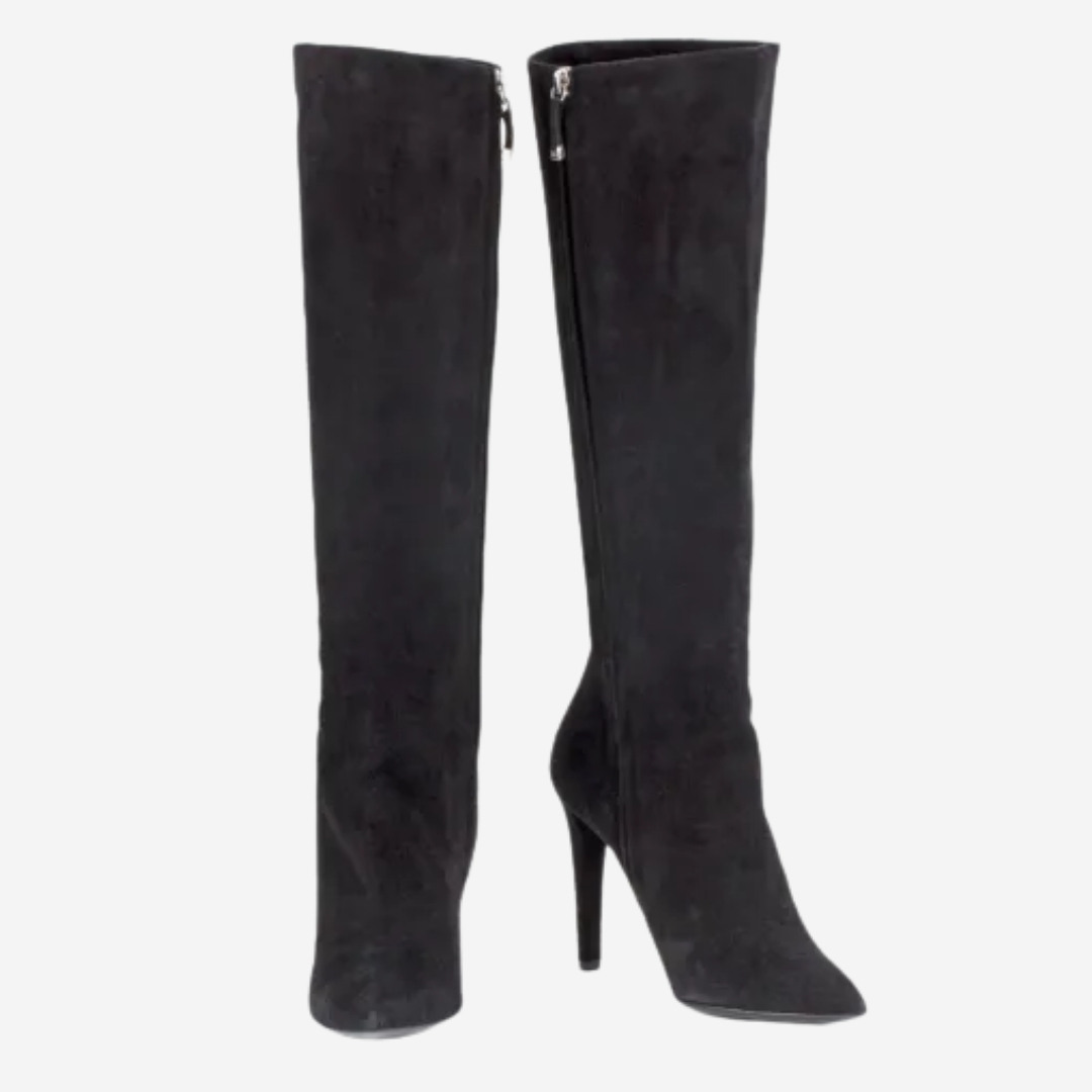 Product image of Kate Middleton's black pointed heeled boots, by Ralph Lauren