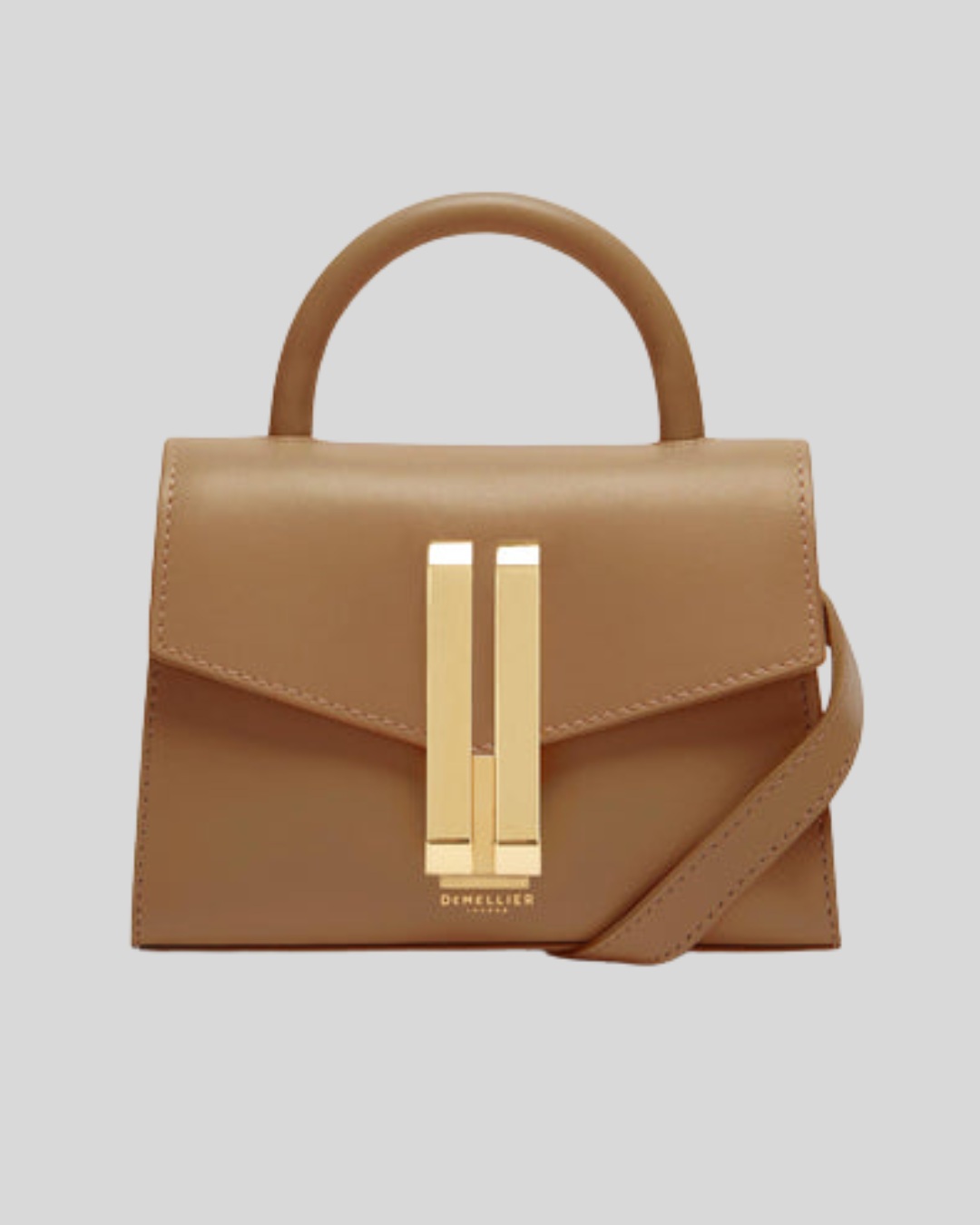 The DeMellier Nano Montreal bag in Deep Toffee smooth leather