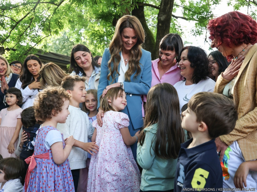 Kate Middleton at Scuola Comunale d'Infanzia Anna Frank pre-school in Reggio Emilia