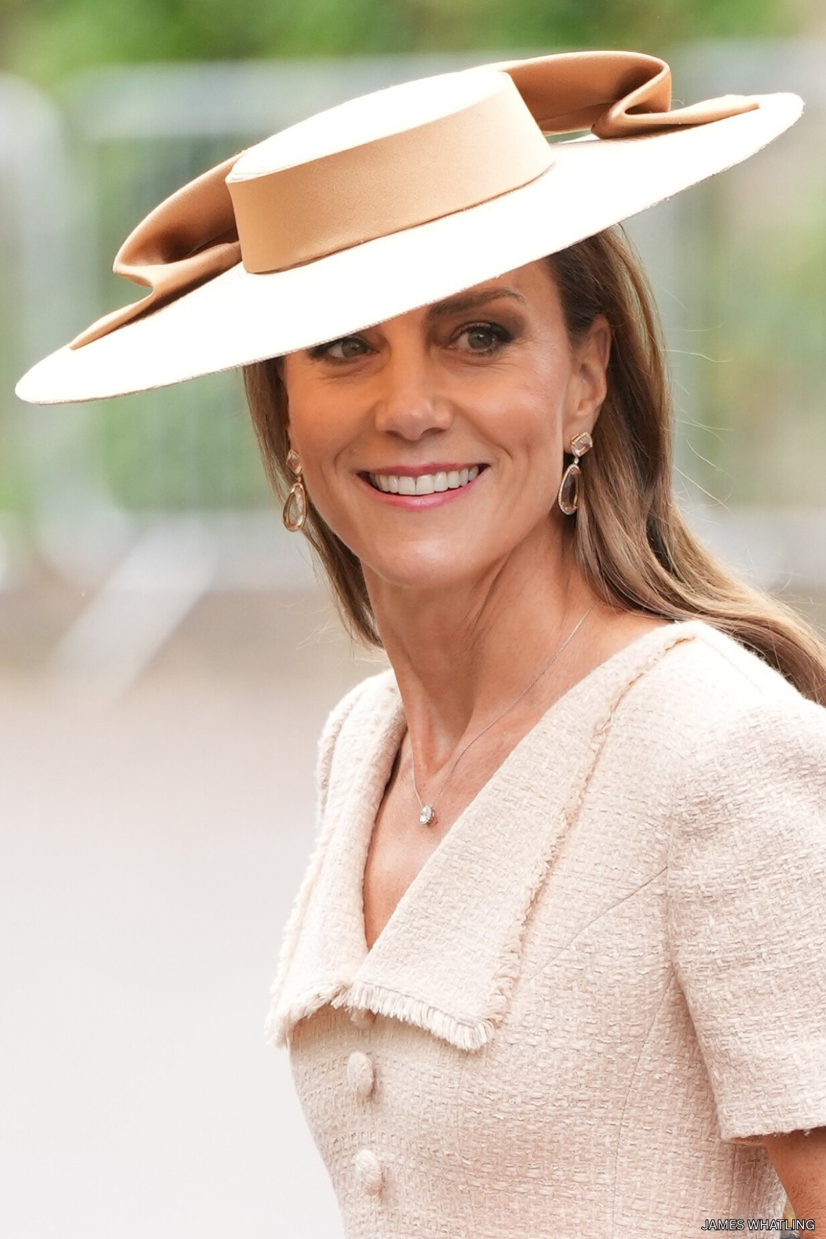 Kate Middleton in Subtle-Yet-Striking Neutral Look for Peter Phillips’ Wedding