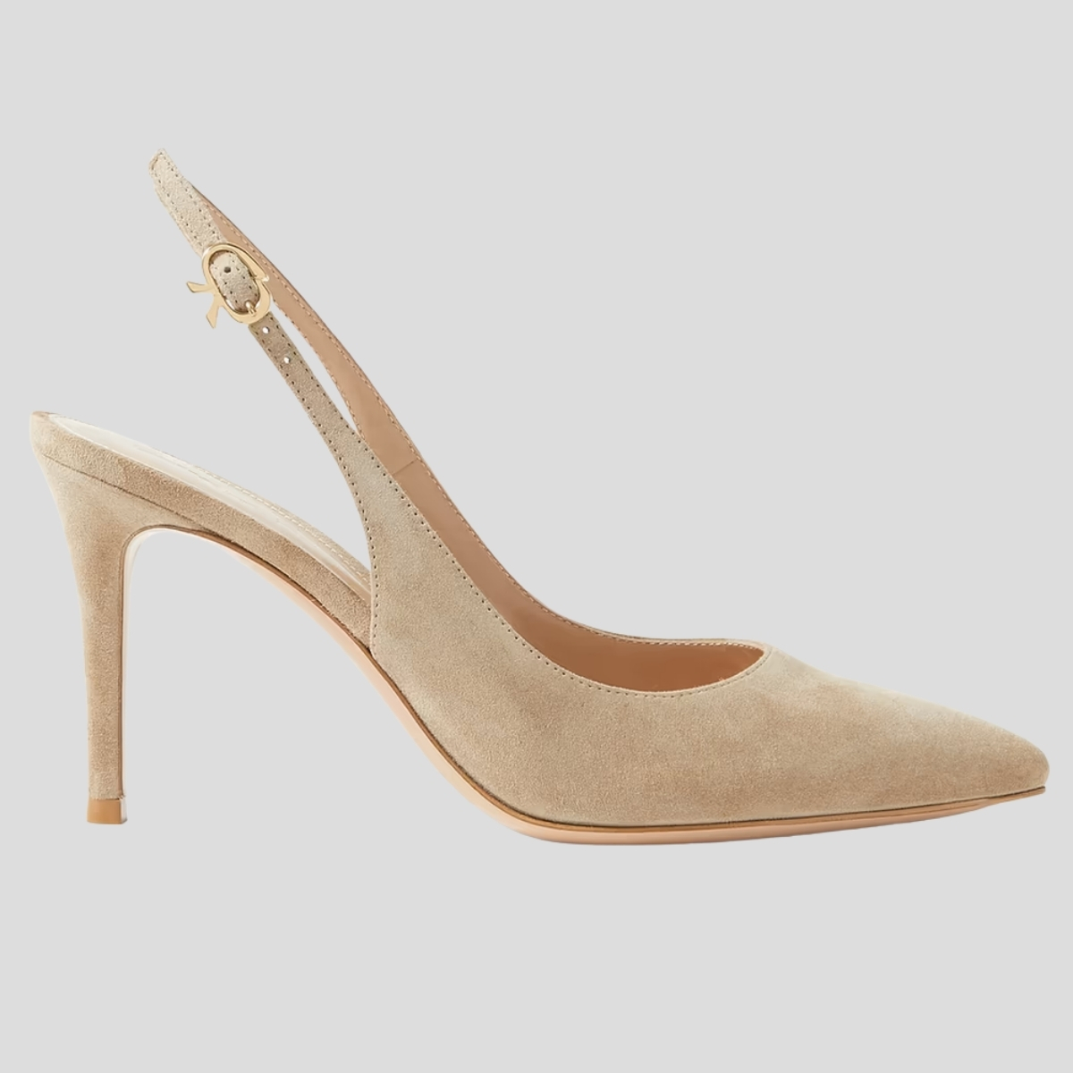 Gianvito Rossi ‘Ribbon Sling 85’ pumps in neutral suede