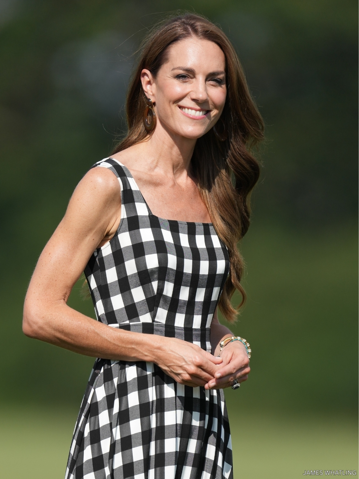 Kate Middleton chooses a Temperley London gingham dress for a summer polo outing
