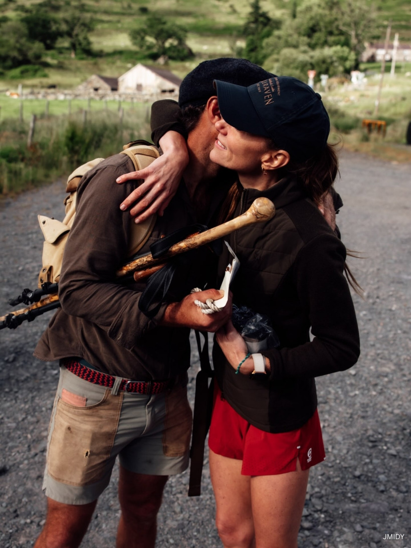 The Princess of Wales hugs her brother, James Middleton, after completing the Three Peaks Challenge