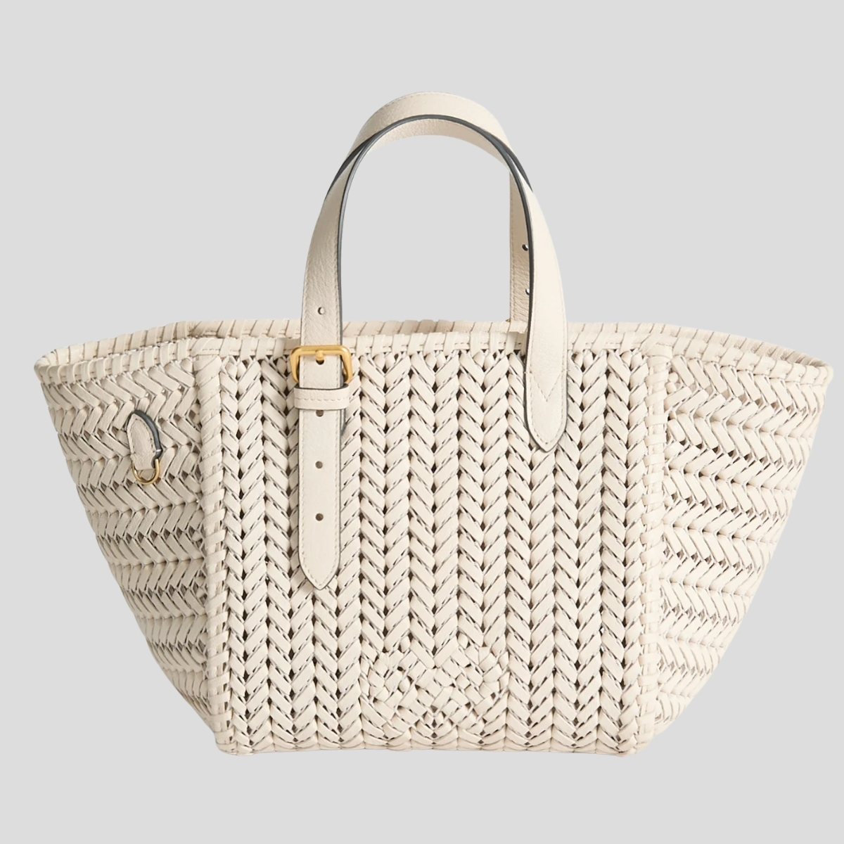 Anya Hindmarch Neeson Small Square Tote in Chalk