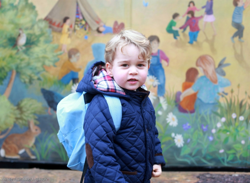 Prince George on his first day of nursery in 2016