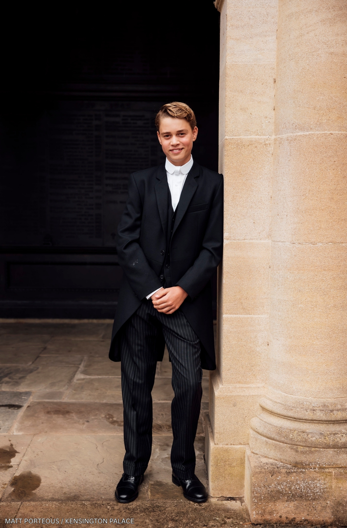 Prince George in his Eton uniform