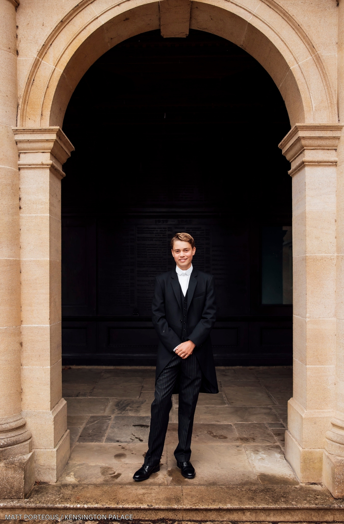 Prince George in his Eton uniform