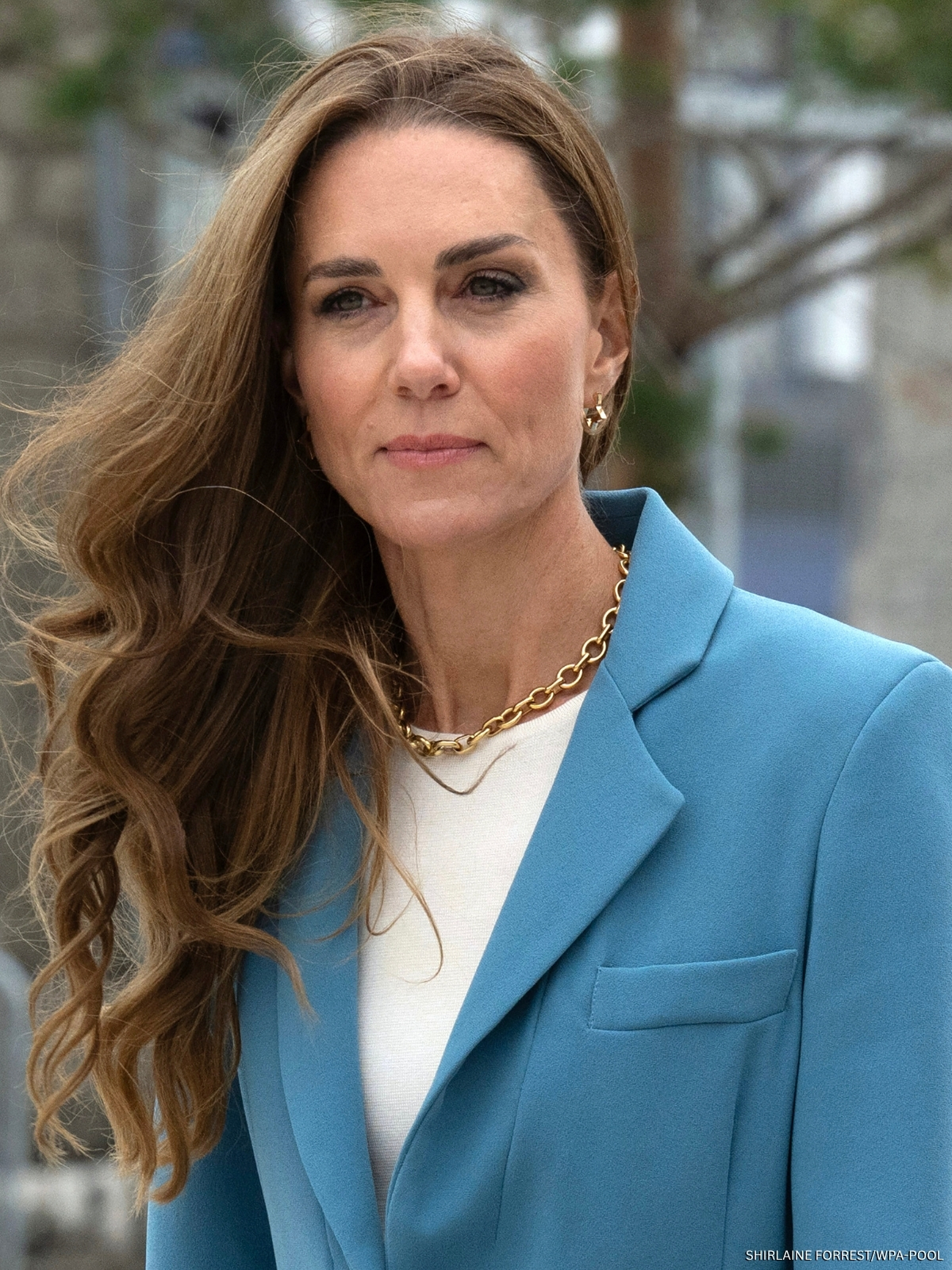 Kate Middleton Rewears Cornflower Blue Edeline Lee Suit for Surprise Liverpool Appearance